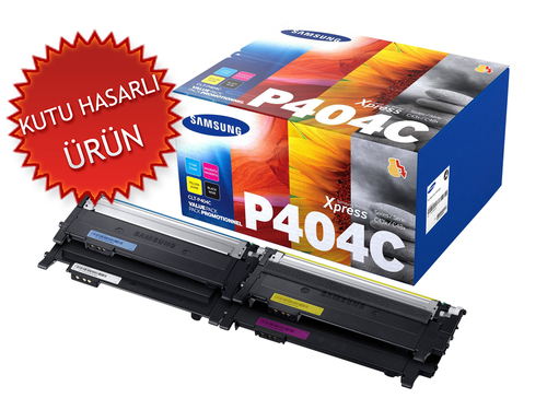 Samsung CLT-P404C/SEE (SU370A) 4 Pack Original Toner - Xpress SL-C430 / SL-C480 (Damaged Box) - 1