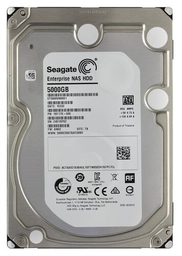 Seagate Enterprise NAS HDD 5TB 7200RPM SATA 6Gb/s 128Mb E-NAS Disk (ST5000VN0001) (T15902) - 2