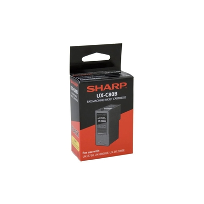 SHARP - Sharp UX-C80B Black Original Cartridge - UX-B800SE