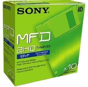 Sony MF2HD 3.5 HD 1,44 MB FLOPPY DISK - Biçimlendirilmiş Disket 10lu Paket (T1930) - 1