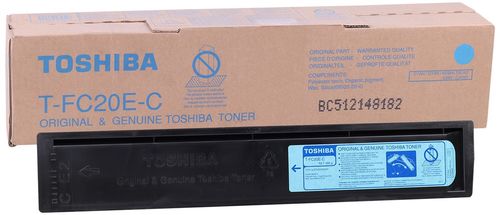 Toshiba T-FC20E-C Cyan Original Toner - E-Studio 2020C - 1