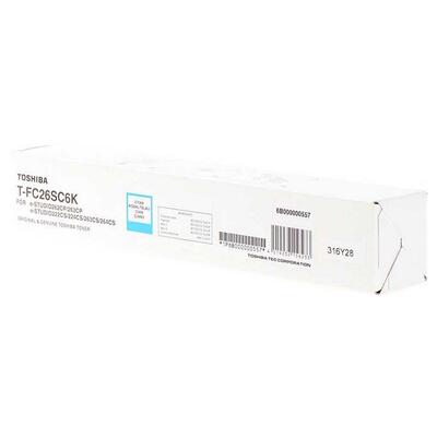 Toshiba T-FC26SC6K Cyan Original Toner - E-Studio 262CP / 222CS / 263CS 