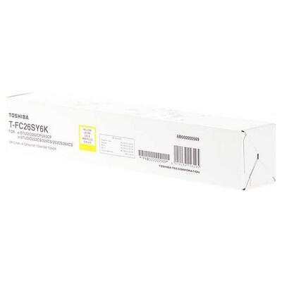 Toshiba T-FC26SY6K Yellow Original Toner - E-Studio 262CP / 222CS / 263CS 