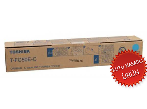 Toshiba T-FC50E-C Cyan Original Copier Toner - E-Studio 2555c / 3055c (Damaged Box)