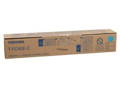 Toshiba T-FC50E-C Cyan Original Photocopy Toner - E-Studio 2555c / 3055c - 2