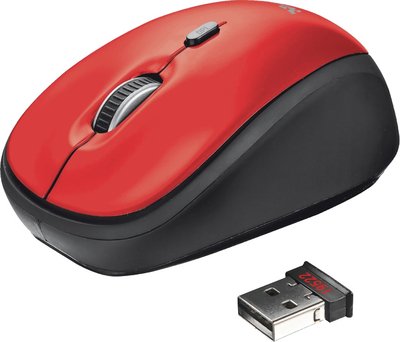 Trust Yvi Wireless Red Mini Mouse (TRU19522) - Thumbnail