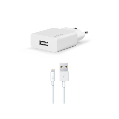 ttec SmartCharger 2.1A Travel Charger + Lightning Cable (2SCS20LB) - 1