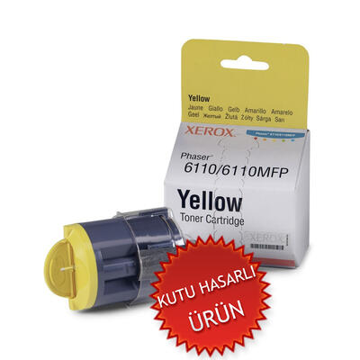 Xerox 106R01204 Yellow Original Toner - Phaser 6110 (Damaged Box) 