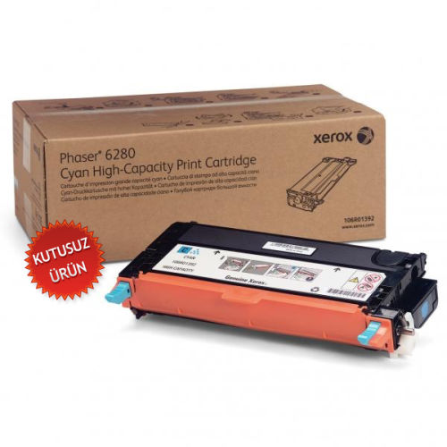 Xerox 106R01400 Cyan Original Toner High Capacity - Phaser 6280 (Without Box) - 1