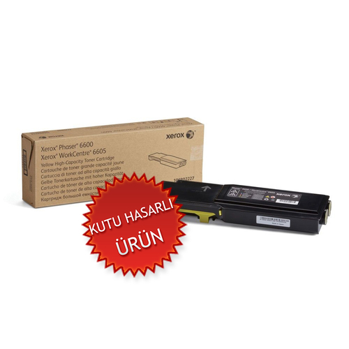 Xerox 106R02227 Yellow Original Toner High Capacity - Phaser 6600 / WorkCentre 6605 (Damaged Box)