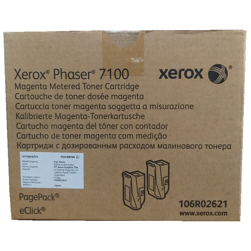 Xerox 106R02621 High Capacity Magenta Original Toner Dual Pack - Phaser 7100 - 1