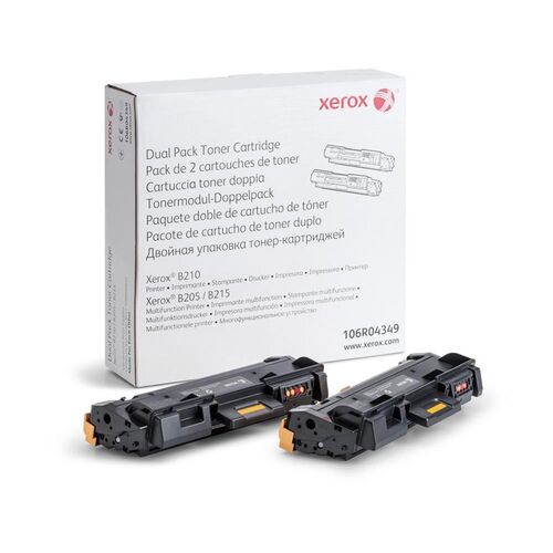 Xerox 106R04349 2'li Paket Siyah Orjinal Toner - B205 / B210 / B215 (T12295) - 1